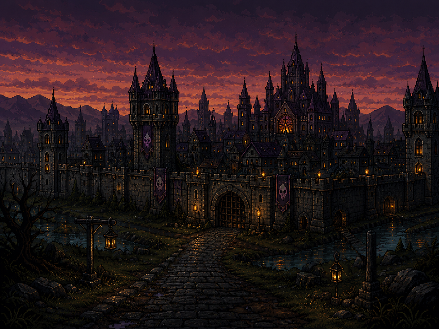 Greyhaven at night